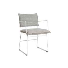 Jess Norman outdoor dining chair ral white/grey/black with arms