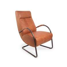 Jess Howard Old Glory fauteuil high back with leather armrest