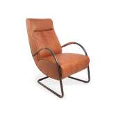 Jess Howard Old Glory fauteuil high back with leather armrest