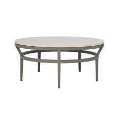 JANUS et Cie SLANT STONE TOP COCKTAIL TABLE ROUND 102