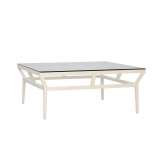 JANUS et Cie SLANT GLASS TOP COCKTAIL TABLE SQUARE 102