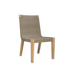 JANUS et Cie QUINTA TEAK / WOVEN SIDE CHAIR