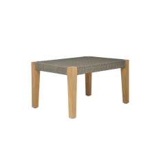 JANUS et Cie QUINTA TEAK / WOVEN OTTOMAN TABLE 70