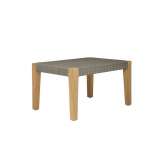 JANUS et Cie QUINTA TEAK / WOVEN OTTOMAN TABLE 70