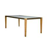 JANUS et Cie QUINTA TEAK / WOVEN DINING TABLE RECTANGLE 200