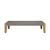 JANUS et Cie QUINTA GRANDE TEAK / WOVEN OTTOMAN TABLE 110