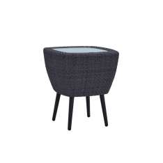 JANUS et Cie KATACHI GLASS TOP SIDE TABLE SQUARE 42