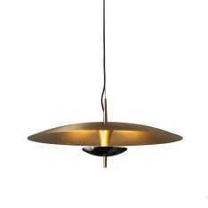 J. Adams & Co. Luna | Small Pendant - Antique Brass - Black Marble