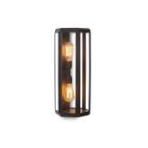 J. Adams & Co. Lantern | Oak Hexagonal Wall Light - Bronze & Clear Glass