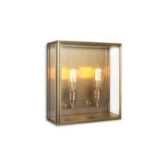 J. Adams & Co. Lantern | Cedar Wall Light - Medium - Antique Brass & Clear Glass