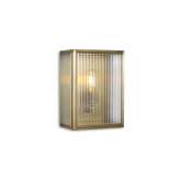 J. Adams & Co. Lantern | Birch Wall Light - Small - Antique Brass & Clear Reeded Glass