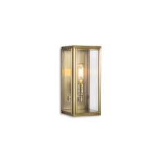 J. Adams & Co. Lantern | Ash Wall Light - Small - Antique Brass & Clear Glass