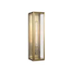 J. Adams & Co. Lantern | Ash Wall Light - Large - Antique Brass & Clear Glass