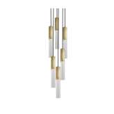 J. Adams & Co. Flume | 50 Pendant - 6 Drop Grouping - Antique Brass
