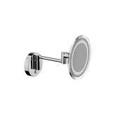 Inda My mirror Wall-mounted magnifying mirror with articulated arm. Touch switch on. Dimmable light color. Direct connection to