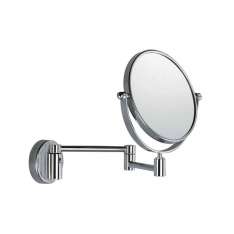 Inda Hotellerie Wall-mounted magnifying mirror, double jointed arm, 18 cm Ø mirror