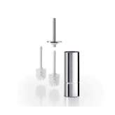 Inda Hotellerie Wall-mounted / free-standing toilet brush holder, white spare brush included