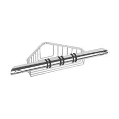 Inda Grab-bar for shower, with anti-slip thermoplastic rubber and basket