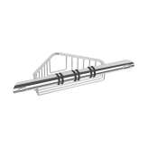 Inda Grab-bar for shower, with anti-slip thermoplastic rubber and basket