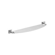 Inda Forum quadra Tempered satined crystal shelf, 6 mm glass, with brackets
