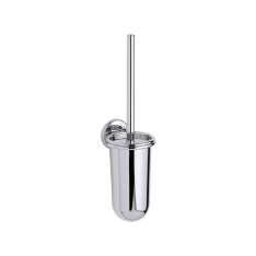 Inda Colorella Wall-mounted toilet brush holder with dish in chrome ABS