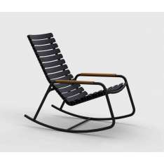 HOUE ReCLIPS | Rocking chair Black with Bamboo armrests