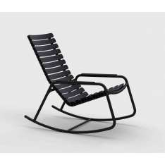 HOUE ReCLIPS | Rocking chair Black with Aluminum armrests
