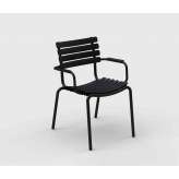 HOUE ReCLIPS | Dining chair Black with Aluminum armrests