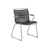 HOUE CLICK | Dining chair Black with Bamboo armrests