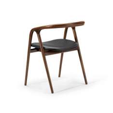 HMD Furniture Arco Walnut & Leather Armchair
