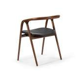 HMD Furniture Arco Walnut & Leather Armchair