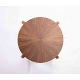 Hiyoshiya Mori Kougei | Sliced Veneer Ray Pattern table top dark wood