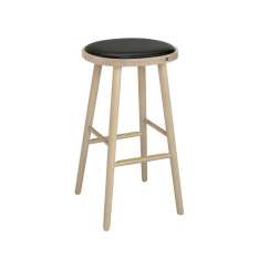 Hans K Colibri barstool 74cm oak blonde, bonded leather black emb