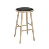Hans K Colibri barstool 74cm oak blonde, bonded leather black emb