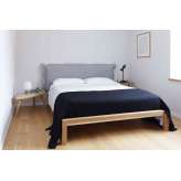 Hans Hansen & The Hansen Family Pure solid oak bed frame with upholstery | H 626 EM