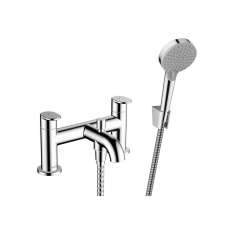 Hansgrohe hansgrohe Vernis Blend 2-hole rim mounted bath mixer with diverter valve and Vernis Blend hand shower Vario