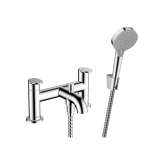 Hansgrohe hansgrohe Vernis Blend 2-hole rim mounted bath mixer with diverter valve and Vernis Blend hand shower Vario