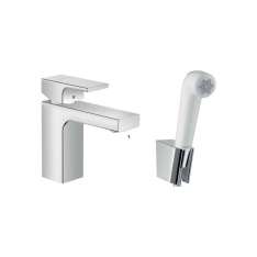 Hansgrohe hansgrohe Vernis Shape Single lever basin mixer 100 with bidette hand shower and shower hose 160 cm