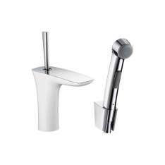 Hansgrohe hansgrohe Bidette 1jet hand shower/ PuraVida single lever basin mixer set 1.60 m