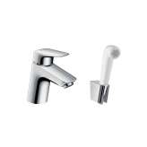 Hansgrohe hansgrohe Logis Bidette 1jet hand shower/ Logis single lever basin mixer set 1.60 m