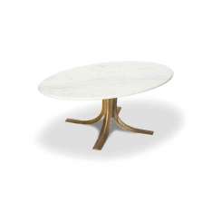 Hamilton Conte Talos | Oval Gilded Cast Aluminium Cokctail Table