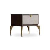 Hamilton Conte Manolo | Night Table Hc Suede Fabric Door