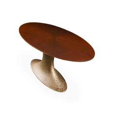 Hamilton Conte Ines | Oval Hammered Walnut Dining Table
