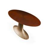 Hamilton Conte Ines | Oval Hammered Walnut Dining Table