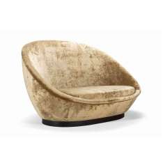 Hamilton Conte Aggi | Wood Base Loveseat