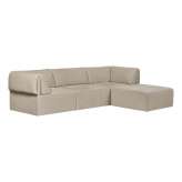 Gubi Wonder Sofa - 3-seater with Chaise Longue