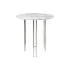 Gubi IOI Coffee Table Ø50 | Chrome/White Carrara Marble
