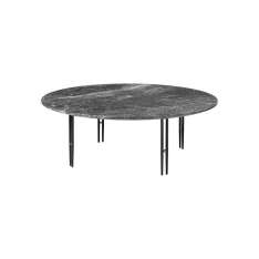 Gubi IOI Coffee Table Ø100 | Black Semi Matt/Grey Emperador Marble