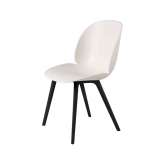 Gubi Beetle Dining Chair, Plastic edition (Alabaster White Shell, Black Legs)