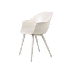 Gubi Bat Dining Chair, Plastic edition (Alabaster White)